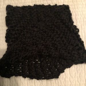 Black knit infinity scarf